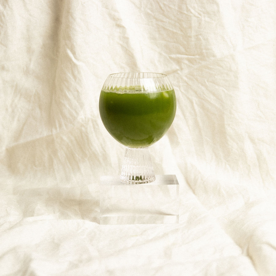 Ribbed Goblet Glass - Thea Matcha