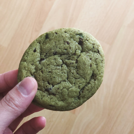 matcha vegan cookie choc chip