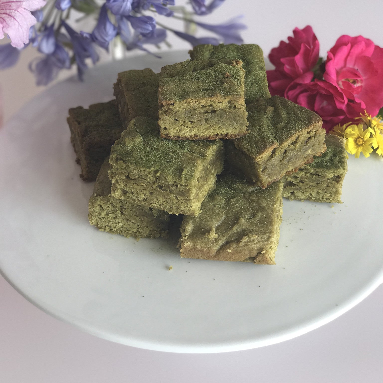The Best Dairy-Free Matcha Blondies!