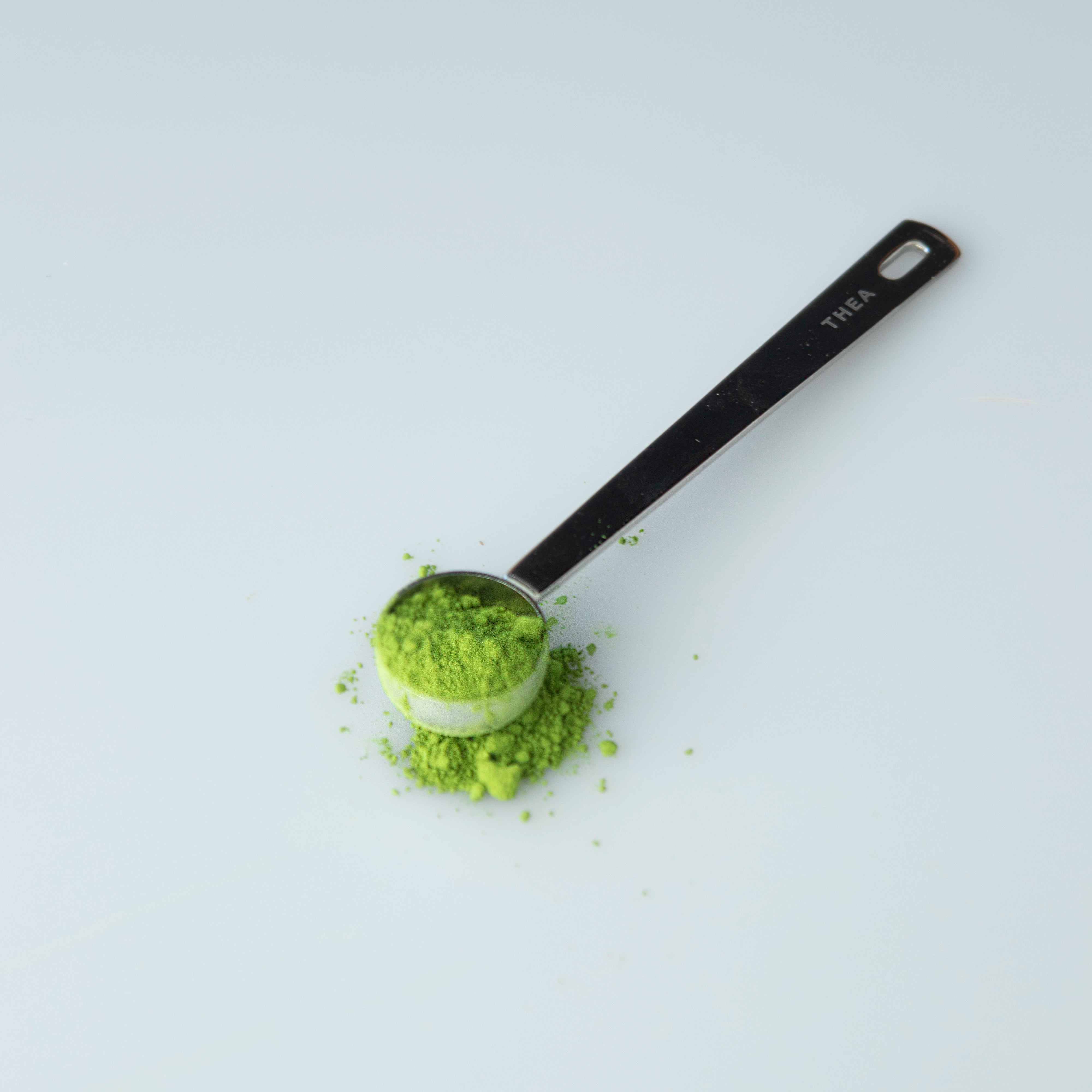 Matcha Scoop stainless steel with matcha powder