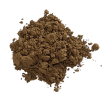 Brown powder on a white background