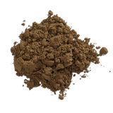 Brown powder on a white background