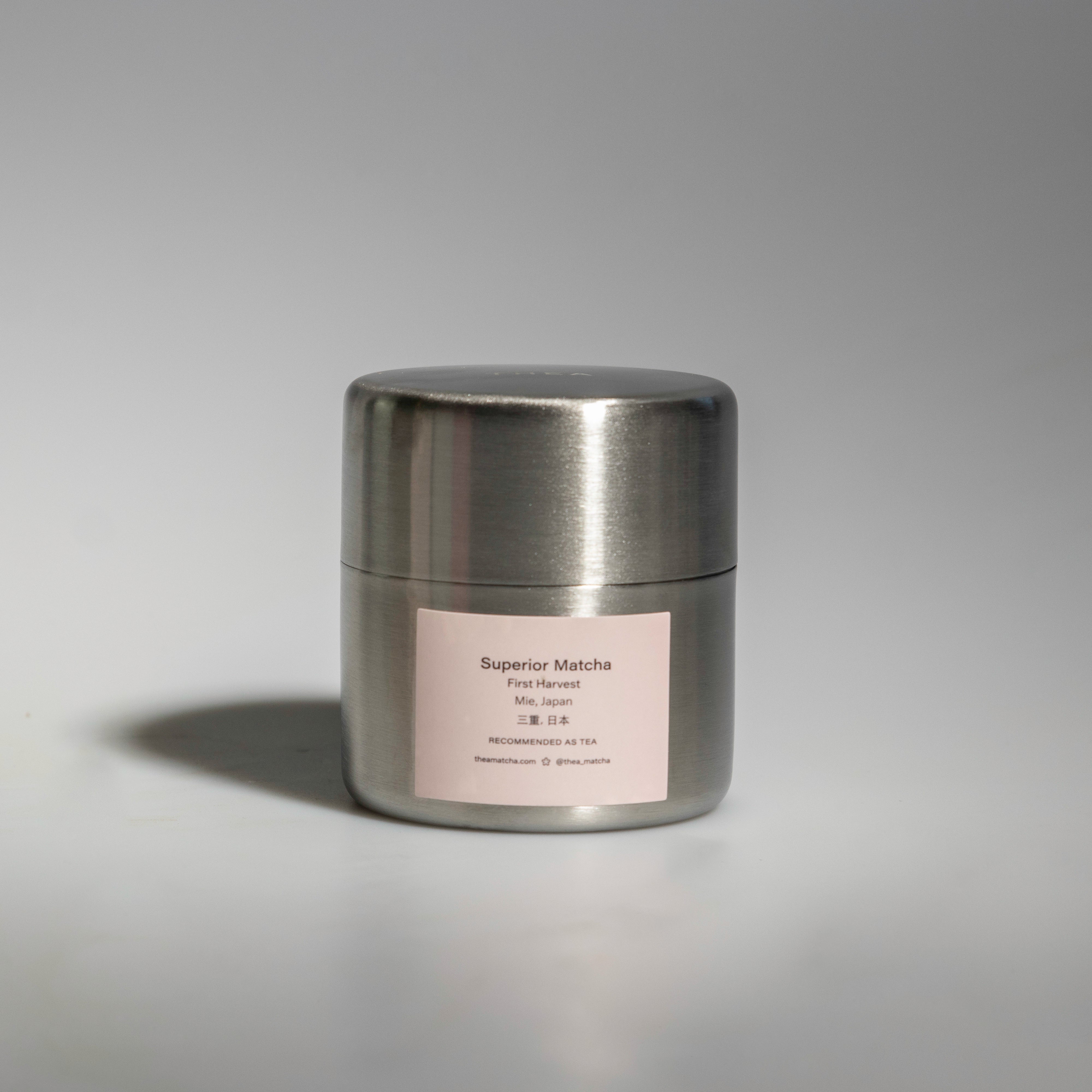 Superior Mie Matcha in a canister