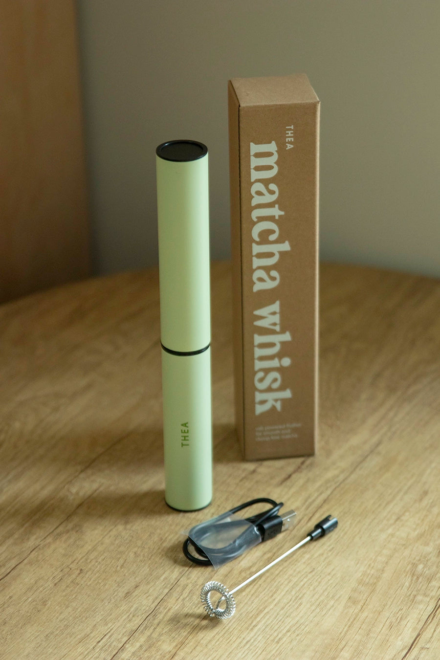 green thea matcha whisk rechargeable usb