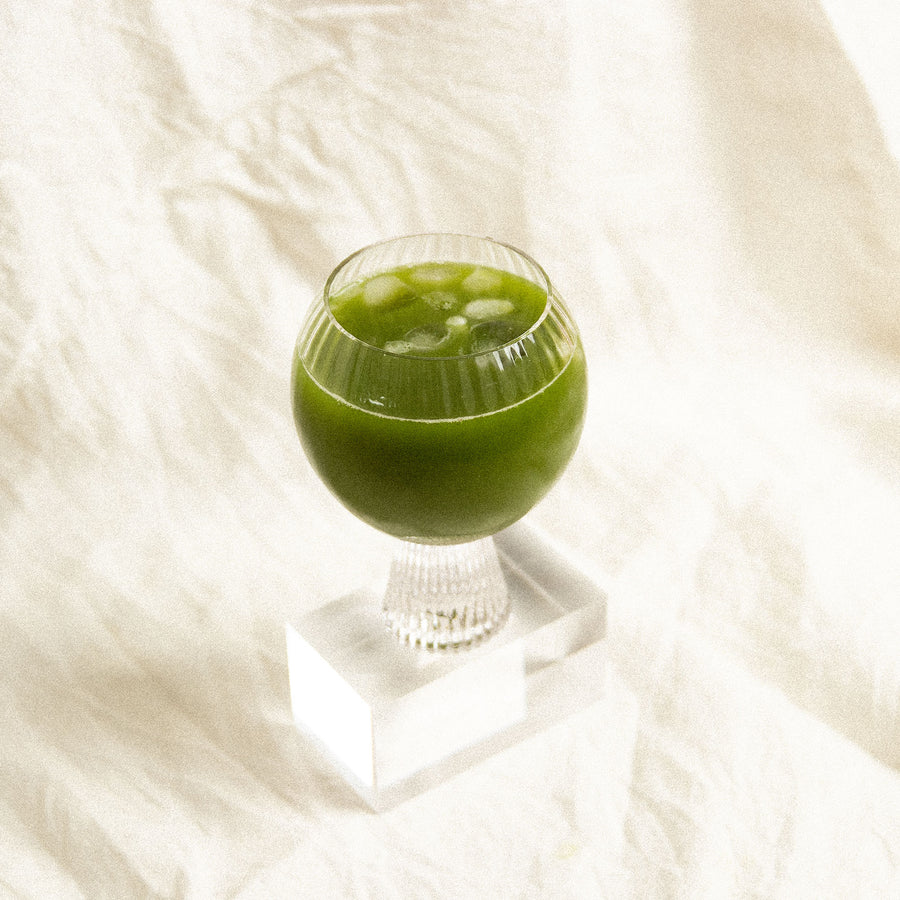 Ribbed Goblet Glass - Thea Matcha