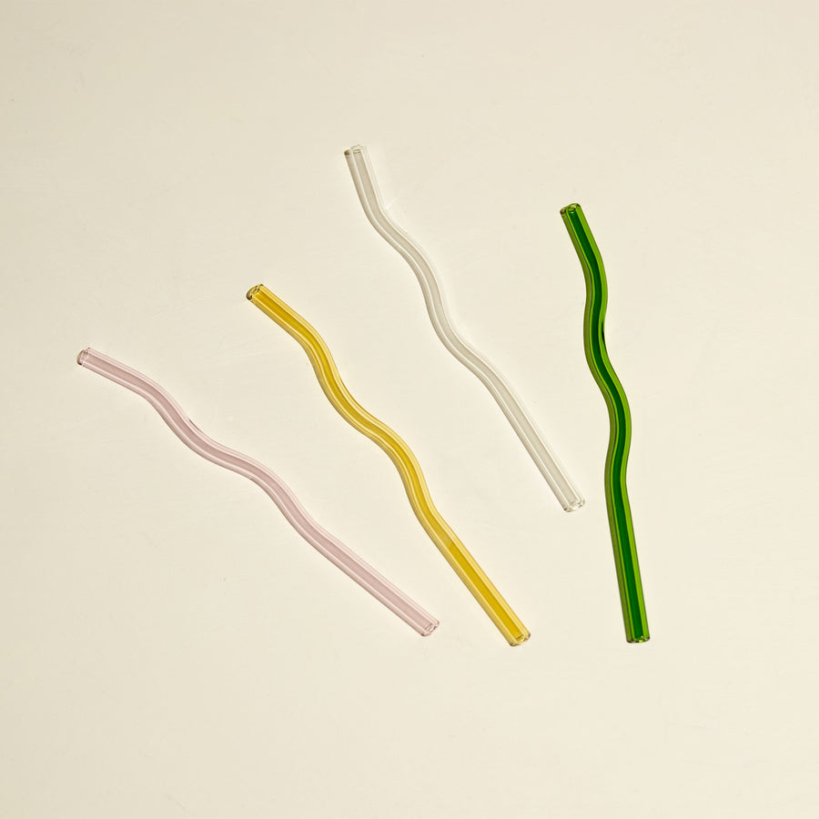 Wavy Glass Straws - Thea Matcha